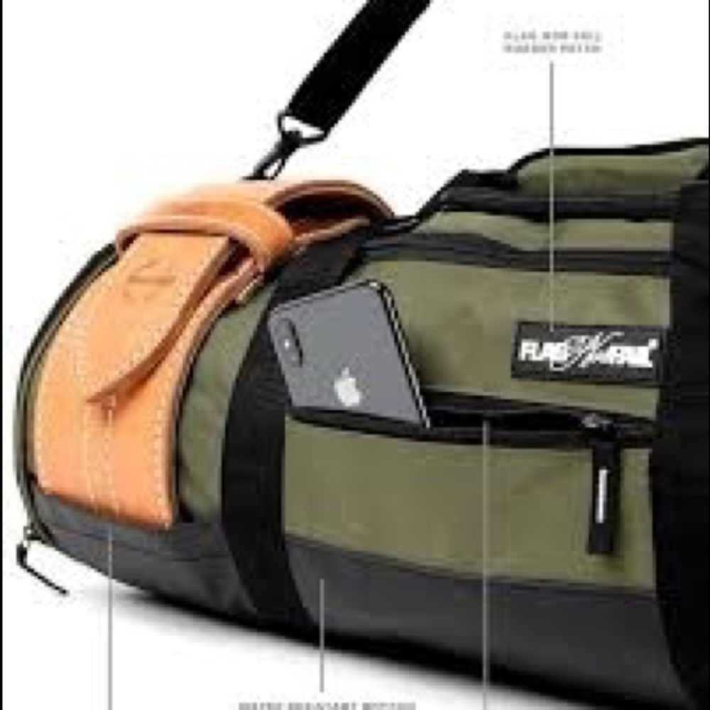 Flag Nor Fail Gym Bro Bag Duffle Olive Green
